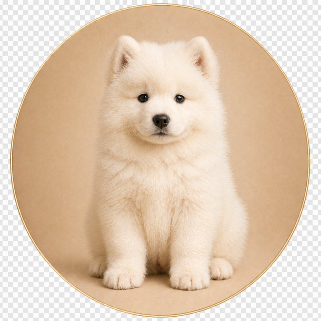Samoyed platinum fluffy puppy